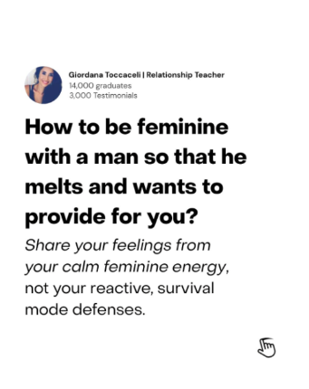 How to be feminine with a man
